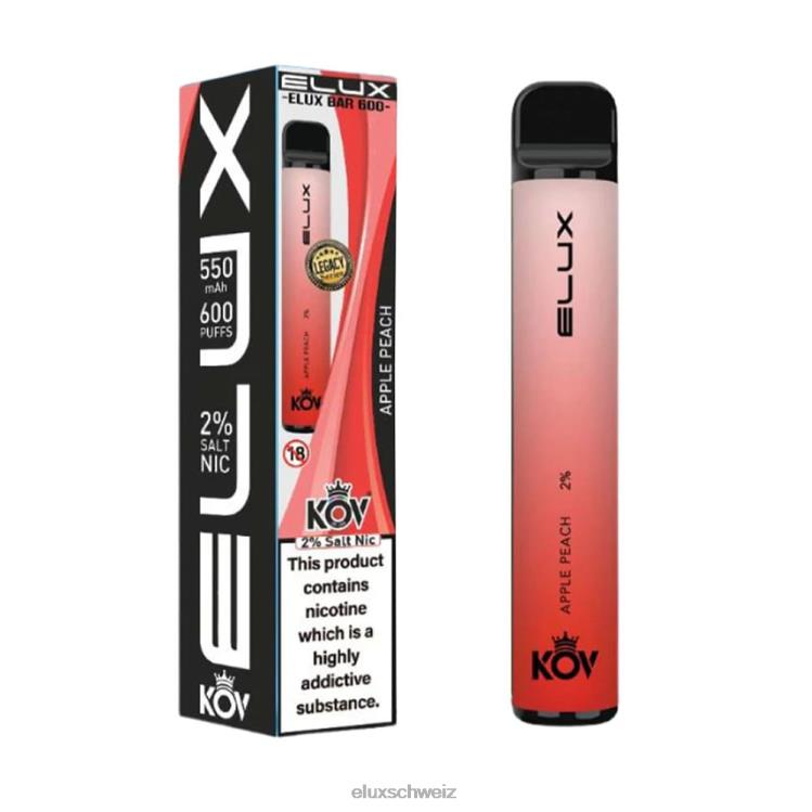 Apfel-Pfirsich - ELUX vape kaufen DNXHT103 Elux Bar Einweg-Vaporizer der Legacy-Serie