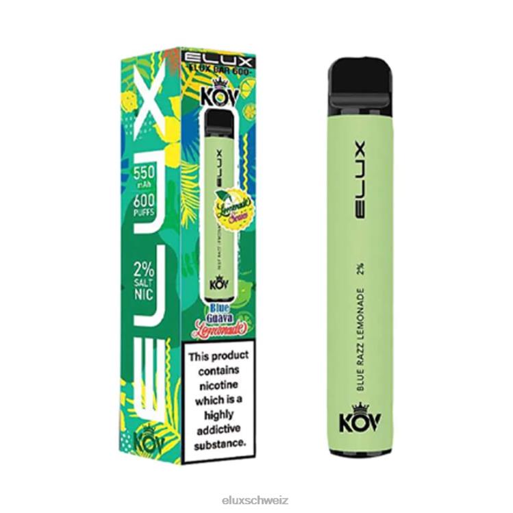 Blue Razz Limonade - ELUX website Schweiz DNXHT9 Elux Bar Einweg-Vaporizer der Limonadenserie