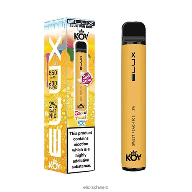süßes Pfirsicheis - ELUX vape amazon DNXHT108 Elux Bar Einweg-Vaporizer der Sweet-Serie