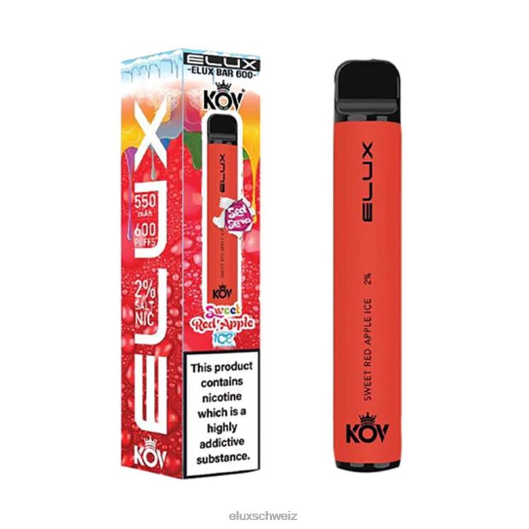 süßes rotes Apfeleis - ELUX vape liquid DNXHT11 Elux Bar Einweg-Vaporizer der Sweet-Serie
