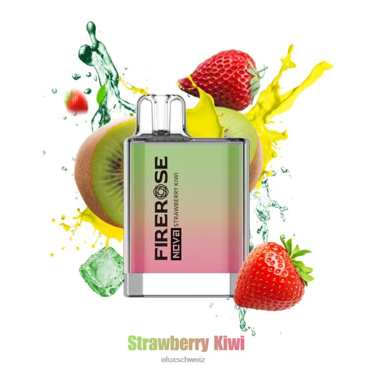 Erdbeer-Kiwi - ELUX Geneva DNXHT25 Elux Firerose Nova 600 Züge Einweg-Vaporizer
