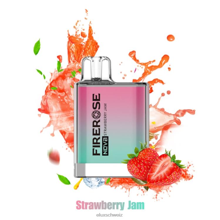 Erdbeerkonfitüre - ELUX vape kaufen DNXHT113 Elux Firerose Nova 600 Züge Einweg-Vaporizer