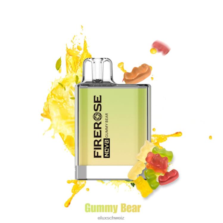 Gummibär - ELUX vape Schweiz DNXHT27 Elux Firerose Nova 600 Züge Einweg-Vaporizer